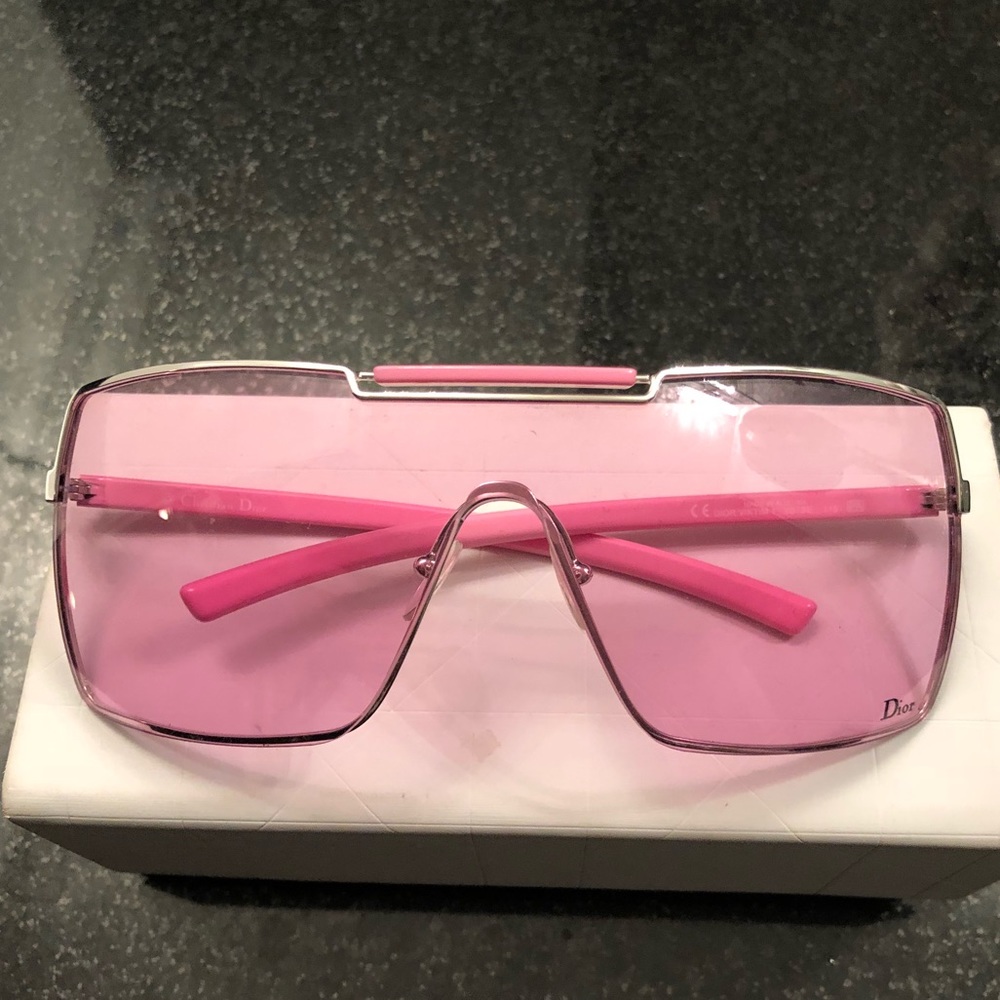 Pink Dior shield Sunglasses